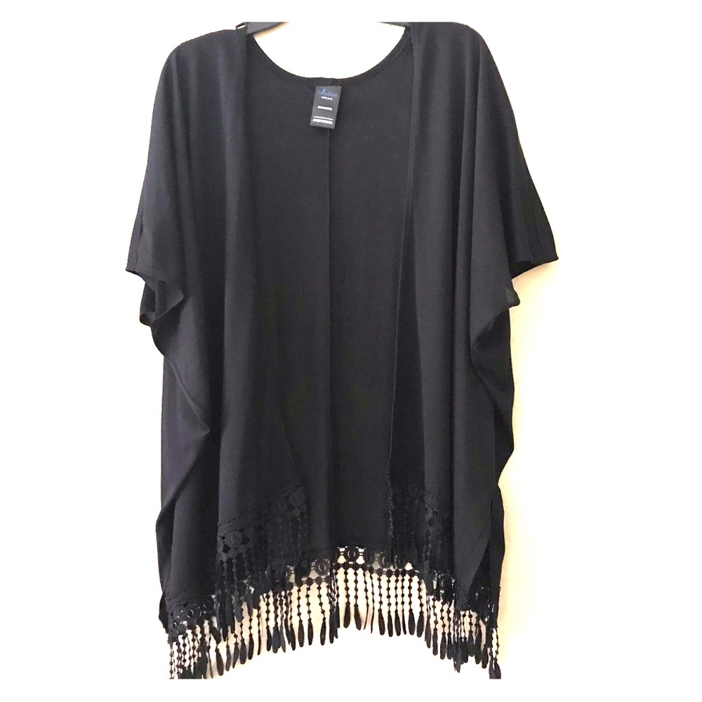 Black kimono cardigan